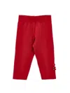 Monnalisa Leggings With Little Flowers In Red