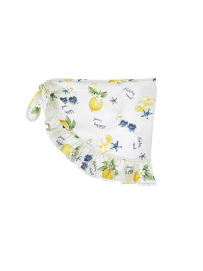 Monnalisa Babies'   Lemon Pareo In White