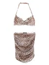 Monnalisa Leopard-print Bikini Set In Brown