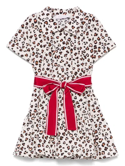 Monnalisa Kids' Leopard-print Dress In Multicolor