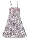 Monnalisa Leopard-print Dress In White