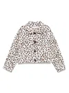 Monnalisa Jacke Aus Gabardine Mit Animal-print In White