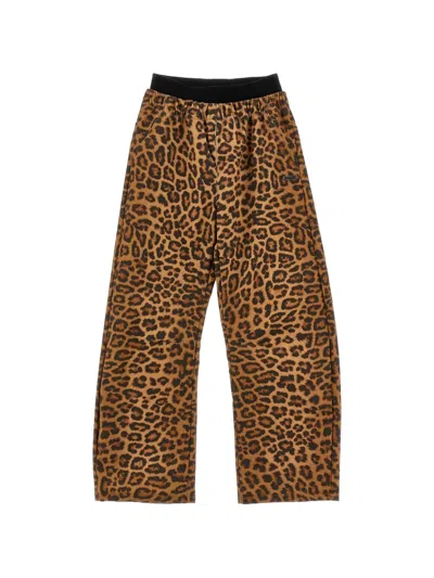 Monnalisa Kids' Leopard-print Elasticated-waist Trousers In Animal Print