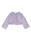 Monnalisa Lightweight Quilted Jacket In Purple