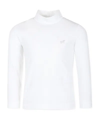 Monnalisa Logo-appliqué T-shirt In White
