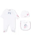 Monnalisa Logo Babygrow Set In White