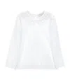 Monnalisa Rhinestone-logo T-shirt In White