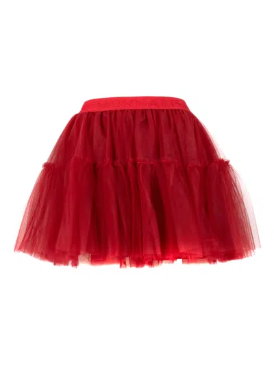 Monnalisa Kids' Logo-detail Skirt In Red