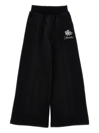 Monnalisa Kids' Logo-detail Track Pants In Black
