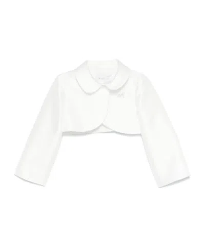 Monnalisa Logo-embellished Jacket In White