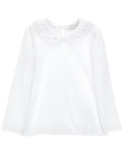 MONNALISA LOGO EMBELLISHED STRAIGHT HEM SHIRT