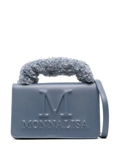 Monnalisa Kids' Logo-embossed Bag In Blue