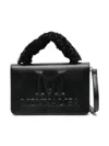 Monnalisa Logo-embossed Shoulder Bag In Black