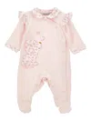 Monnalisa Logo-embroidered Babygrow