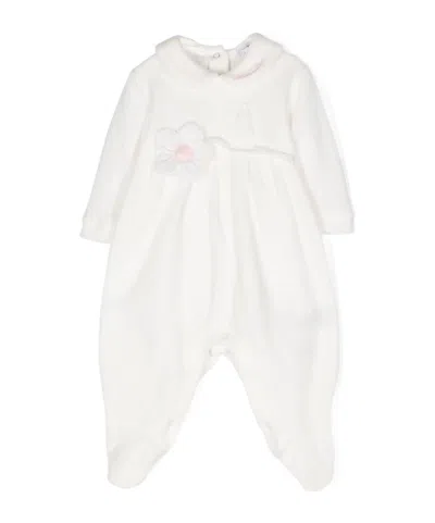 Monnalisa Logo-embroidered Pyjamas In White