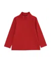 Monnalisa Logo High-necked Long-sleeved T-shirt In Red