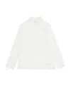 Monnalisa Logo High-necked Long-sleeved T-shirt In White