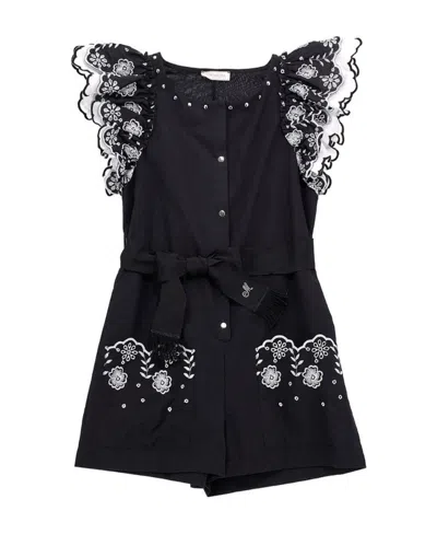 Monnalisa Logo Jumpsuit In Black