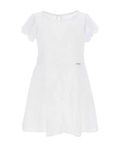 Monnalisa Logo Jumpsuit In White