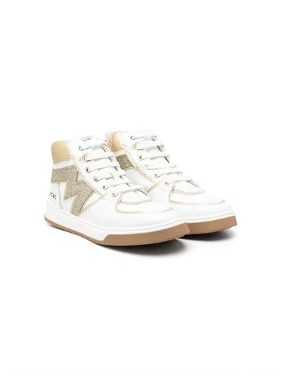 Monnalisa Kids' Logo-patch High-top Sneakers In White