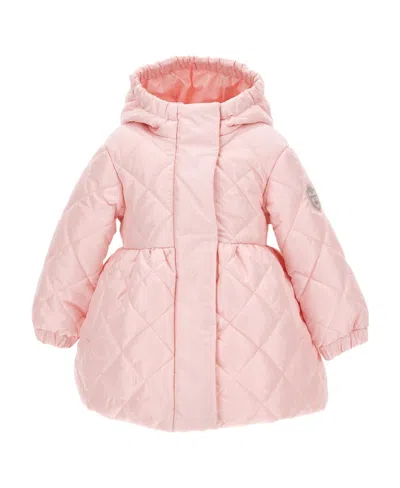 Monnalisa Diamond Quilted Jacket In Petal Pink