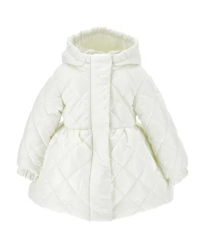 Monnalisa Logo-patch Padded Jacket In White