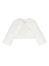 Monnalisa Logo-patch Quilted Jacket In White