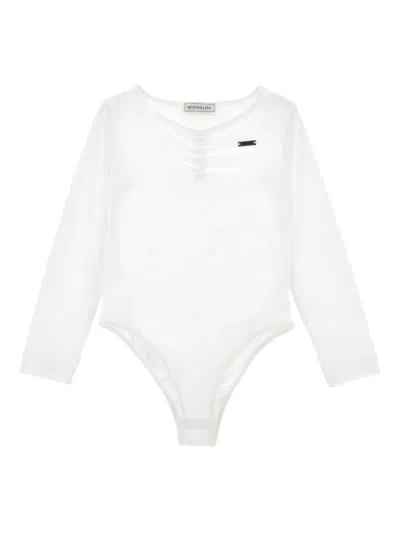MONNALISA LOGO-PLAQUE BODYSUIT