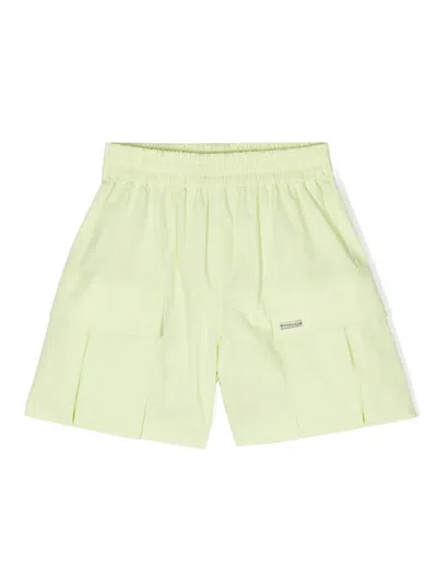 Monnalisa Kids' Logo-plaque Elasticated-waistband Shorts In Green