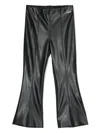 Monnalisa Logo-plaque Flared Trousers In Black