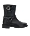Monnalisa Leather Boots With Buckles In Black