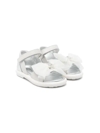 Monnalisa Kids' Logo-plaque Sandals In Neutrals