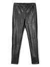 Monnalisa Logo-plaque Slim-fit Leggings In Black