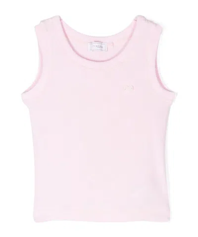 Monnalisa Logo-plaque Top In Pink
