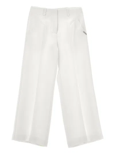 Monnalisa Kids' Logo-plaque Trousers In Red