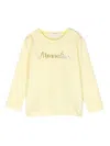 MONNALISA LOGO-PRINT CRYSTAL-EMBELLISHED T-SHIRT