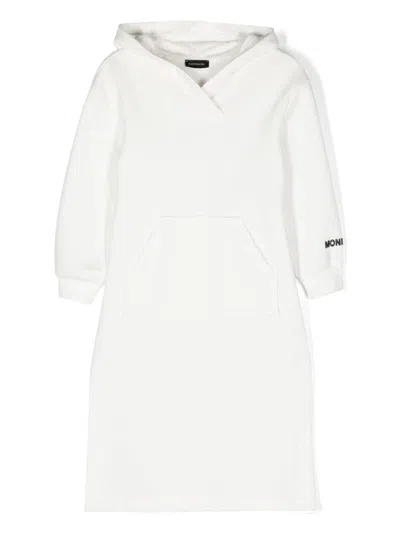 Monnalisa Kids' Logo-print Hoodie Dress In White