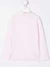 Monnalisa Logo-print Mock Neck Sweatshirt In White