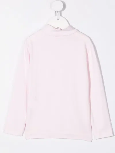 Monnalisa Logo-print Mock Neck Sweatshirt In White