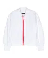 Monnalisa Logo-print Sequinned Bomber Jacket In White