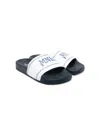 Monnalisa Logo-print Slides In White
