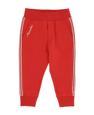 Monnalisa Logo Sweatpants In Red