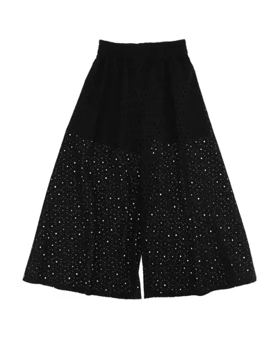 Monnalisa Logo Trousers In Black