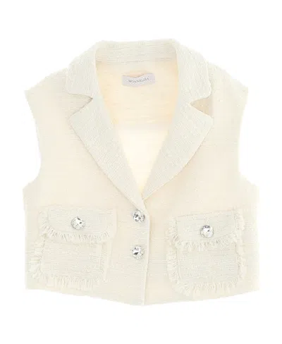 Monnalisa Logo Vest In White