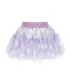 Monnalisa Logo-waistband Tiered Tutu In White
