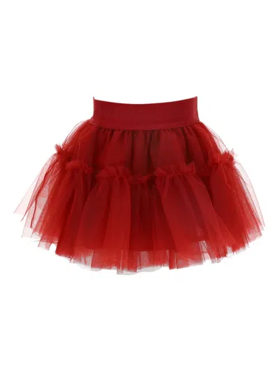 Monnalisa Babies' Logo-waistband Tutu In Red