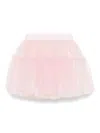 Monnalisa Logo-waistband Tutu Skirt In Pink