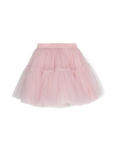 Monnalisa Kids' Logo-waistband Skirt In Pink