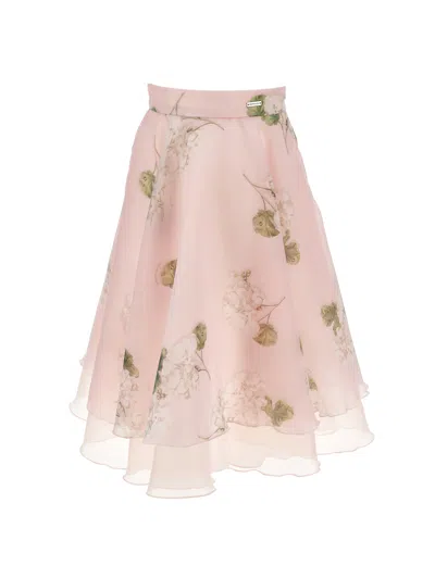 Monnalisa Babies'   Long Floral Skirt In Multi