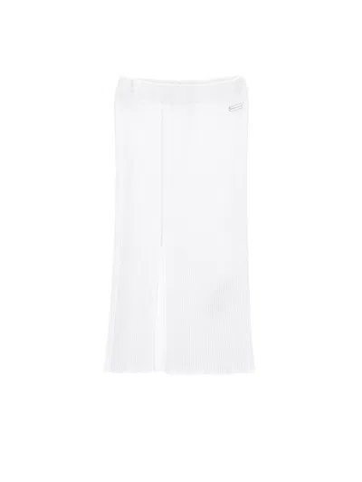 Monnalisa Kids'   Long Knit Skirt In White